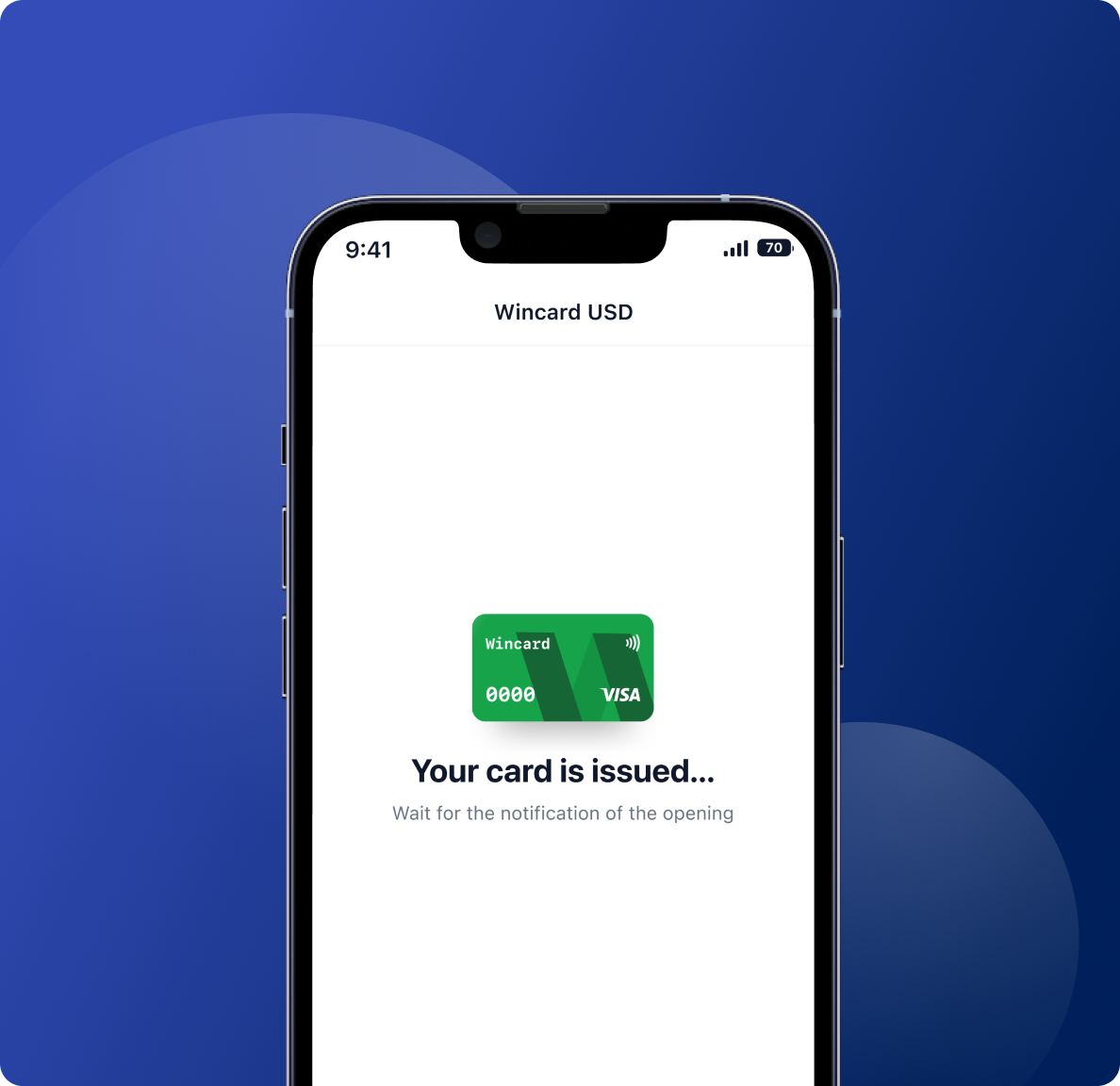 Wincard USD in progress