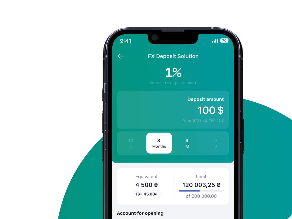 Winbank FX deposit screen for calculator