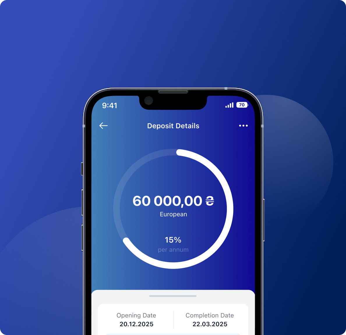 Winbank Deposit European success screen